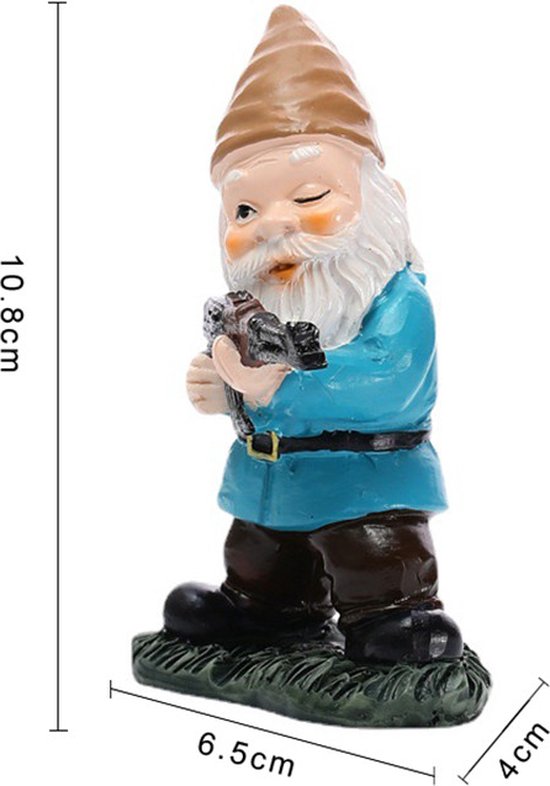 3delige Set Gedetailleerde Militaire Gevechtstuinkabouters in Diverse Poses - Decoratief Beeldje