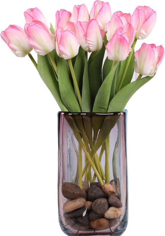 Merkloos 10 Kunst Tulpen Pink - Real & Onderhoudsvriendelijk