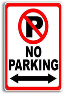 Reflecterend Aluminium No Parking/Verboden Parkeren 20×30 cm