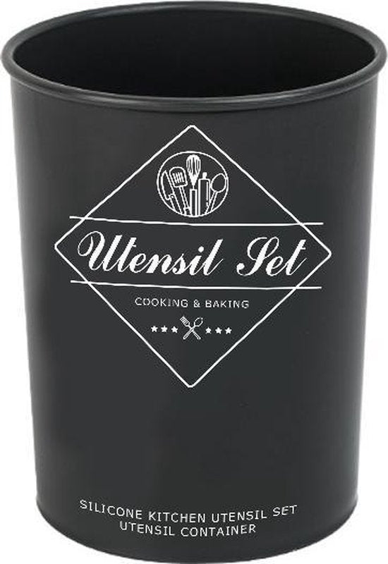 TDR - Kookgerei set met Houder 11-delig - Hout met Siliconen