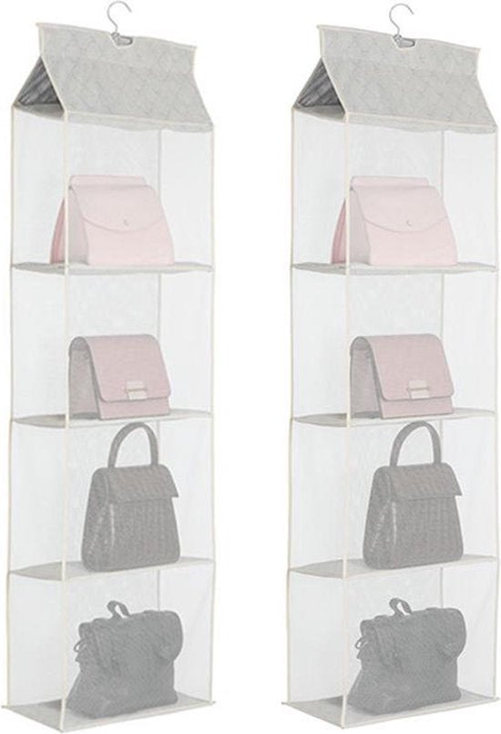 TDR - Hangende Garderobe Organizer - Opbergruimte - 4 Lagen  - beige