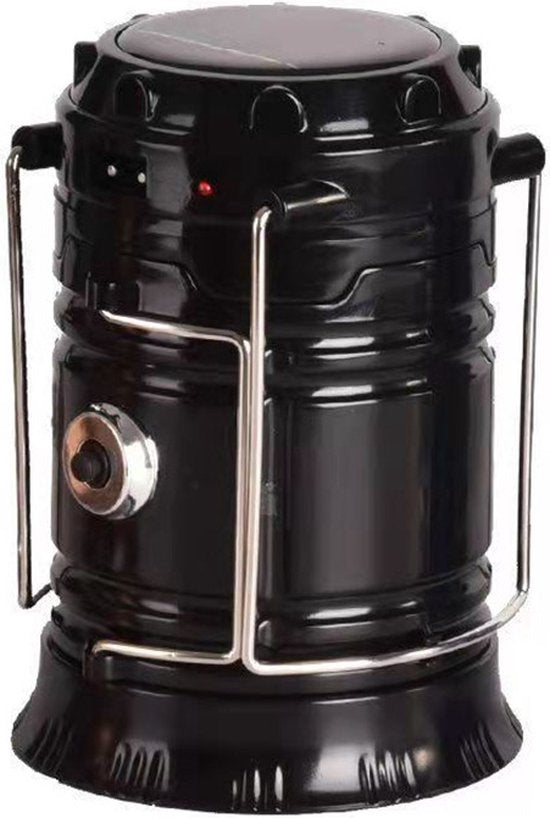 Xtraworks -2 in 1 Multifunctionele Solar LED Campinglamp-Lantaarn-zwart