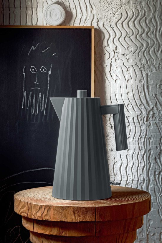 Alessi Plissé Waterkoker - 1,7L - Kunststof - Grijs
