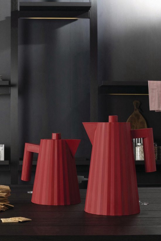 Alessi Plissé Waterkoker 1L Rood