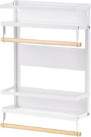 TDR - Multifunctioneel Ophangbaar Keukenrek of badrek- multifunctioneel organiser - 3 lagen Magnetisch - Wit