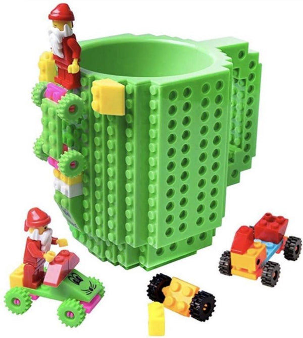 Lego Mok / Bouw je eigen beker - groen - 350 ml