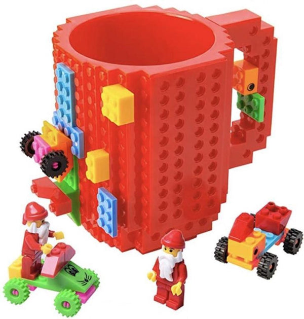 Lego Bouwsteen Mok - Rood - 350 ml