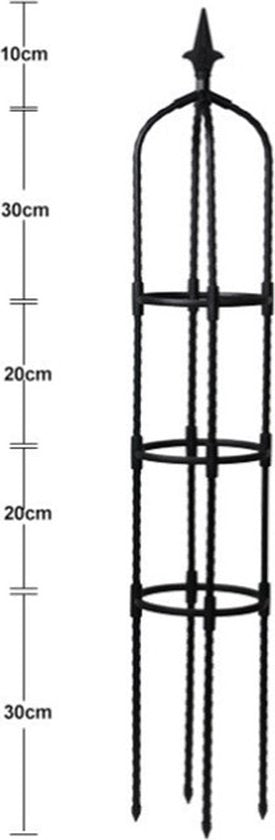 Zwart Klimplantenrek Obelisk - Stijlvol en Duurzaam