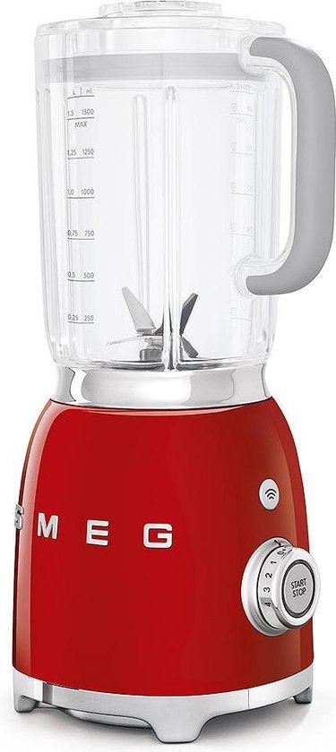 SMEG Blender Rood 800W 1,5L Jaren 50 stijl