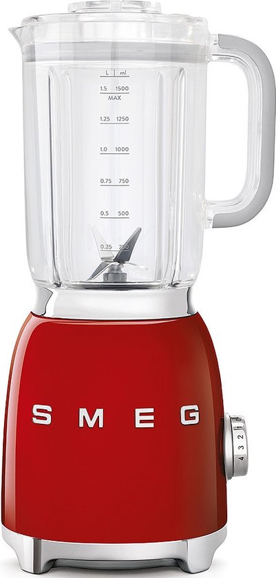 SMEG Blender Rood 800W 1,5L Jaren 50 stijl