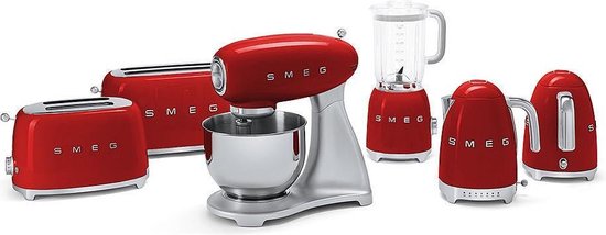 SMEG Blender Rood 800W 1,5L Jaren 50 stijl