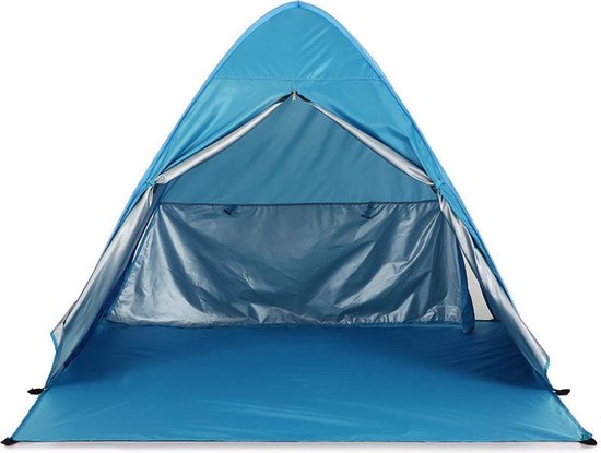 Pop-up strandtent blauw met draagtas