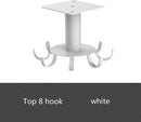 Keuken opberg haak - Draaibaar rek - 8 haken - Wit