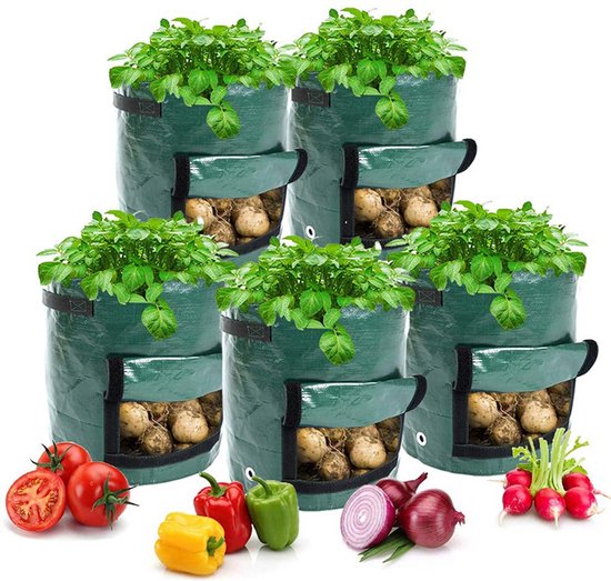 Plantzak voor aardappels - 2 stuks - Groen - 35x50cm