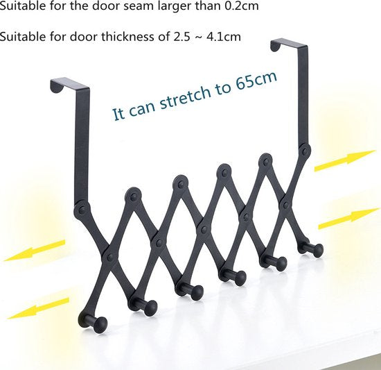 RVS Deurhaak / Kapstok met 6 haken
