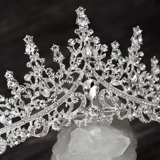 Zilveren Tiara Diadeem - Elegant Haarsieraad