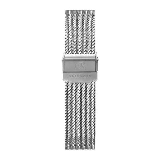 18mm mesh horlogeband zilver