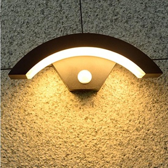 Waterdichte wandlamp voor buiten LED Zwart