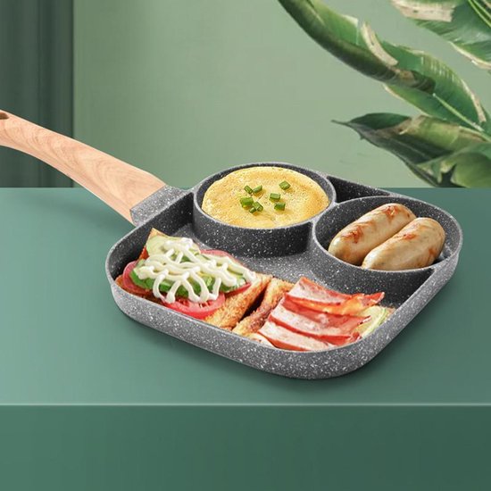 Grillpan 3-in-1 met anti-aanbaklaag