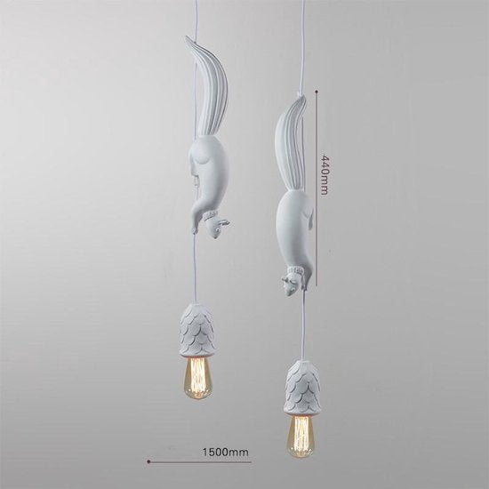 Eekhoorn Hanglamp Wit