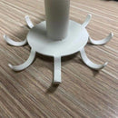 Keuken opberg haak - Draaibaar rek - 8 haken - Wit