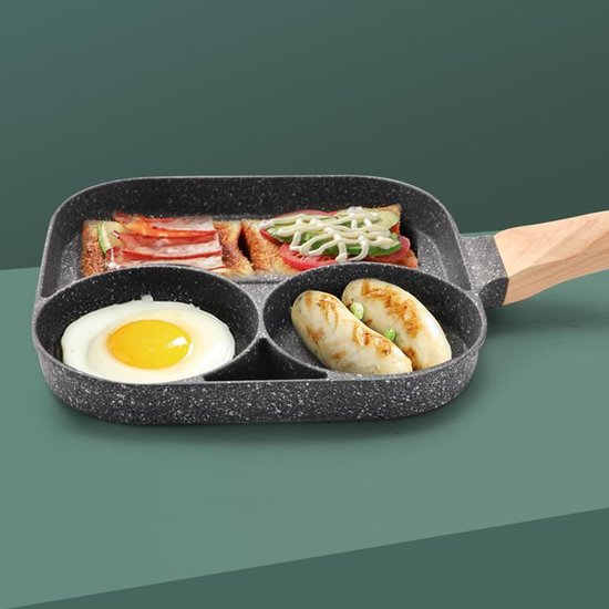 Grillpan 3-in-1 met anti-aanbaklaag