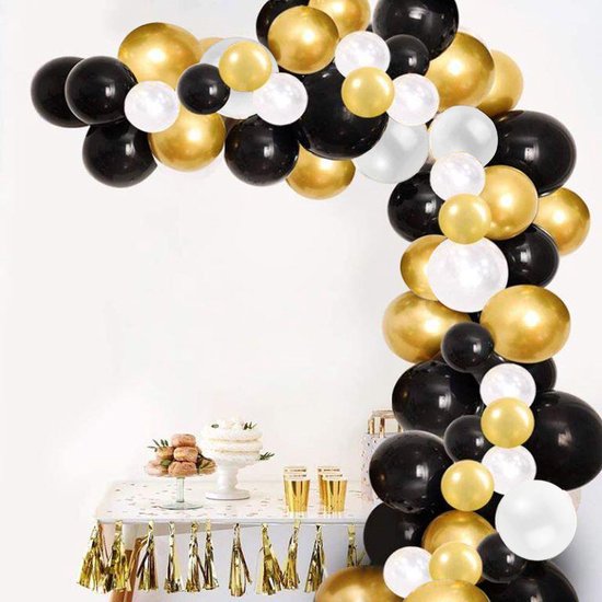 120-delige Ballonnenset - Zwart en Goud