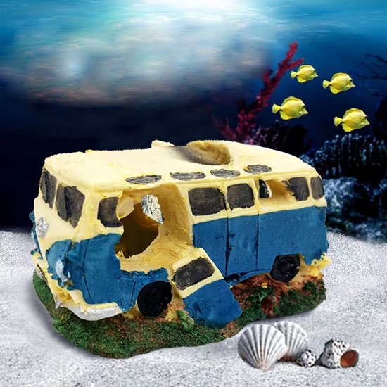 Aquariumdecor - Buste op Zeebodem - Levendig - 15x8x8cm