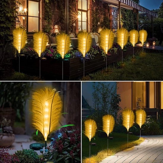 Rieten lamp op zonne-energie voor tuin