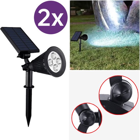 Solar Spot Light 2 stuks - IP65 - Wit