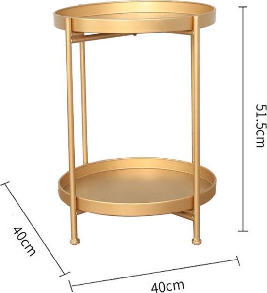 Nordic salontafel met 2 lagen - goud
