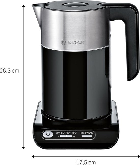 Bosch TWK8613P Styline - Waterkoker - Zwart