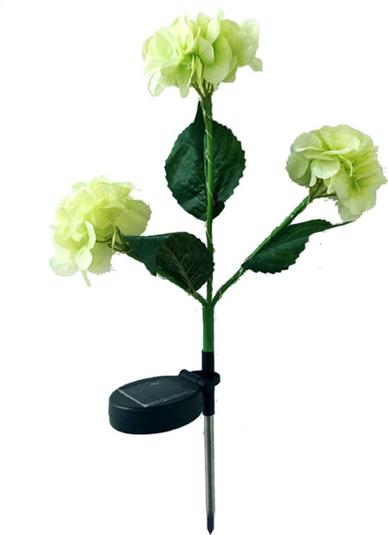 Terraslamp op zonne-energie Hortensia - Groen - 75,5 cm hoog